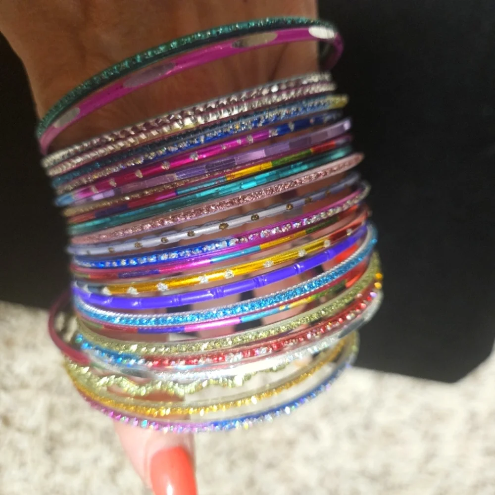 Colorful Multi-Bangle Set - Picture 5 of 6